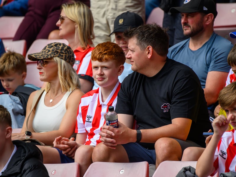 Sunderland fans in action at the Stadium of Light during the game against Fulham in the Premier League. Photo by Chris Fryatt.