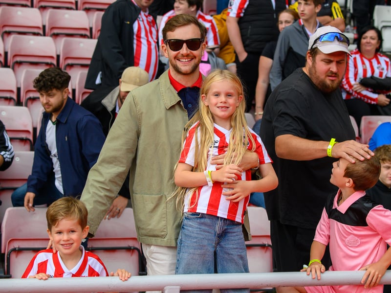 Sunderland fans in action at the Stadium of Light during the game against Fulham in the Premier League. Photo by Chris Fryatt.