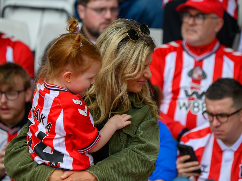 Sunderland fans in action at the Stadium of Light during the game against Fulham in the Premier League. Photo by Chris Fryatt.