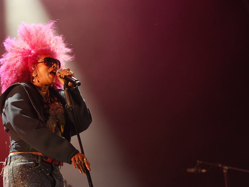 Kelis performing on the Castle Stage.