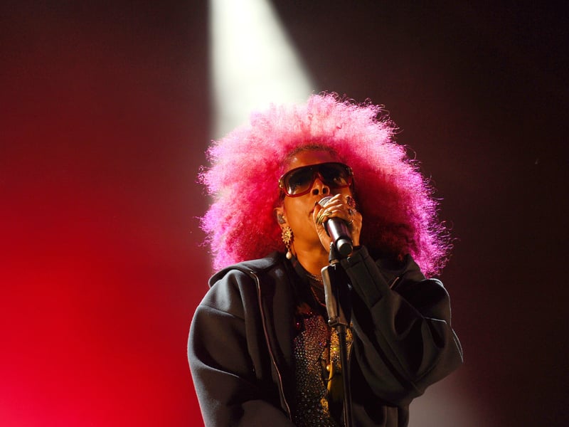 Kelis performing on the Castle Stage.
