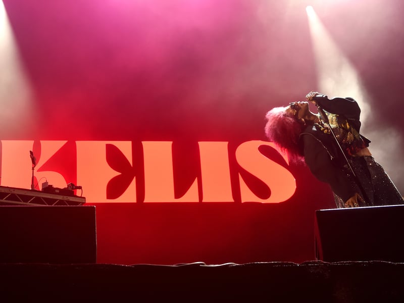 Kelis performing on the Castle Stage.

