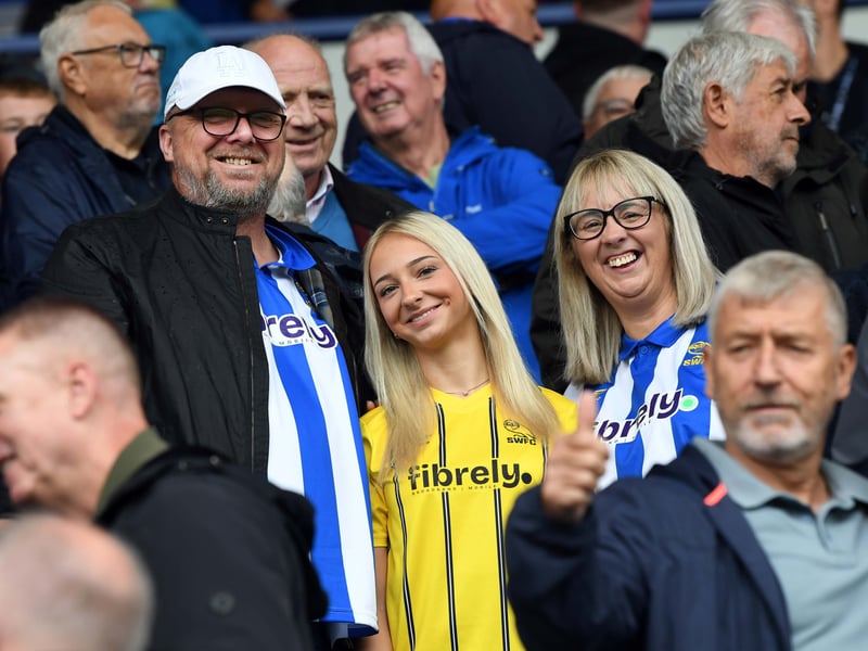 Owls fans at Hillsborough enjoying a 7-2 win.