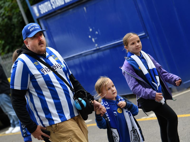 Owls fans at Hillsborough enjoying a 7-2 win.