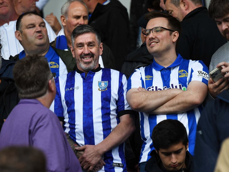 Owls fans at Hillsborough enjoying a 7-2 win.