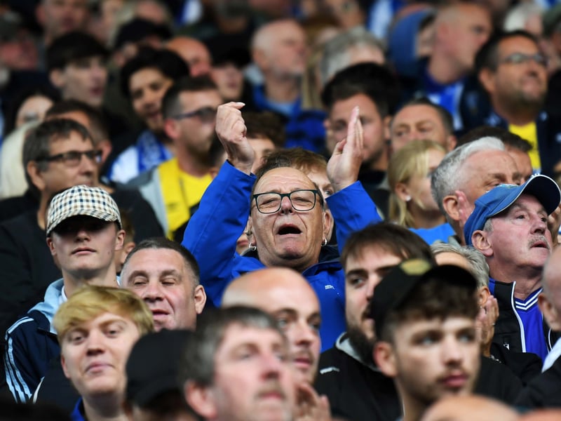 Owls fans at Hillsborough enjoying a 7-2 win.