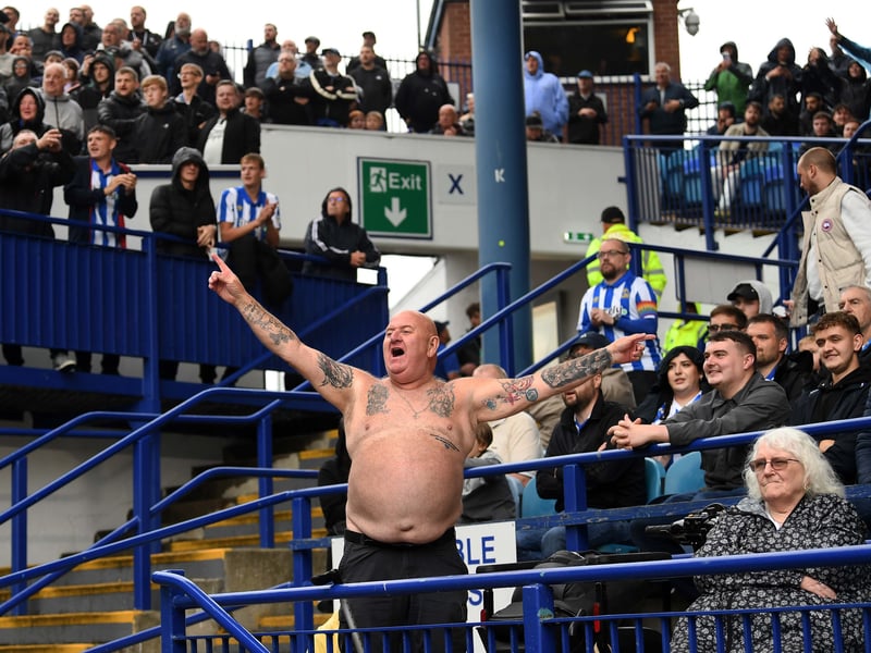 Owls fans at Hillsborough enjoying a 7-2 win.