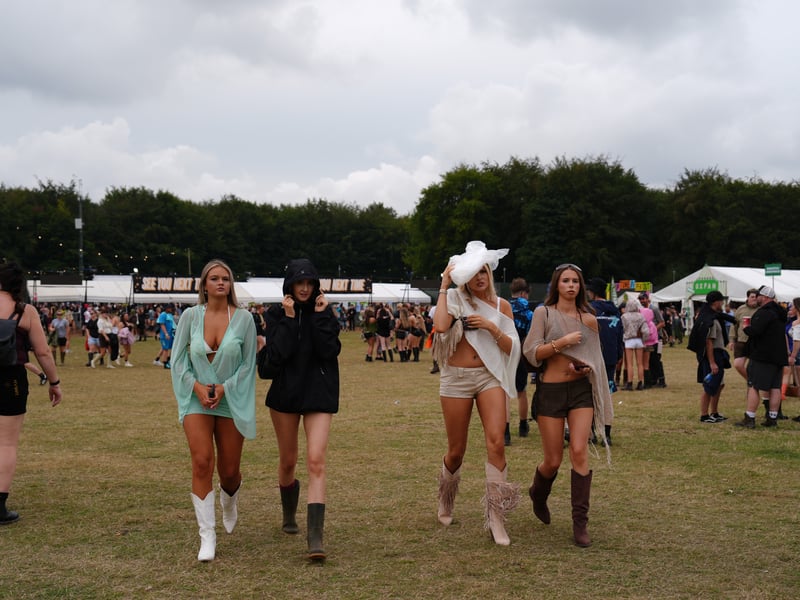 The rain didn't stop the festival fashion