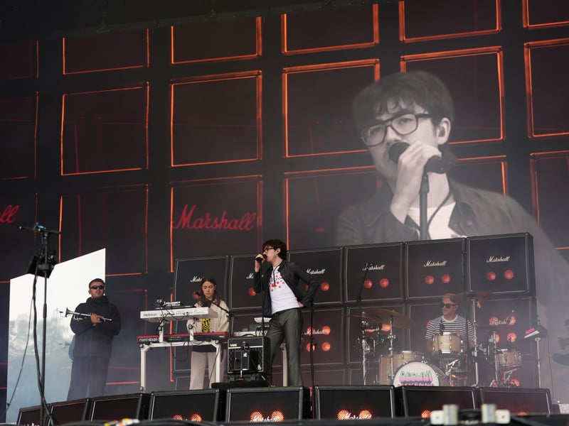 Declan McKenna performs on the Grid stag