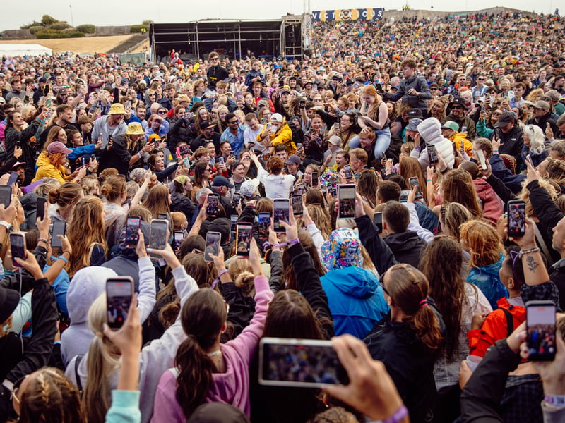 Crowds watching Kate Nash