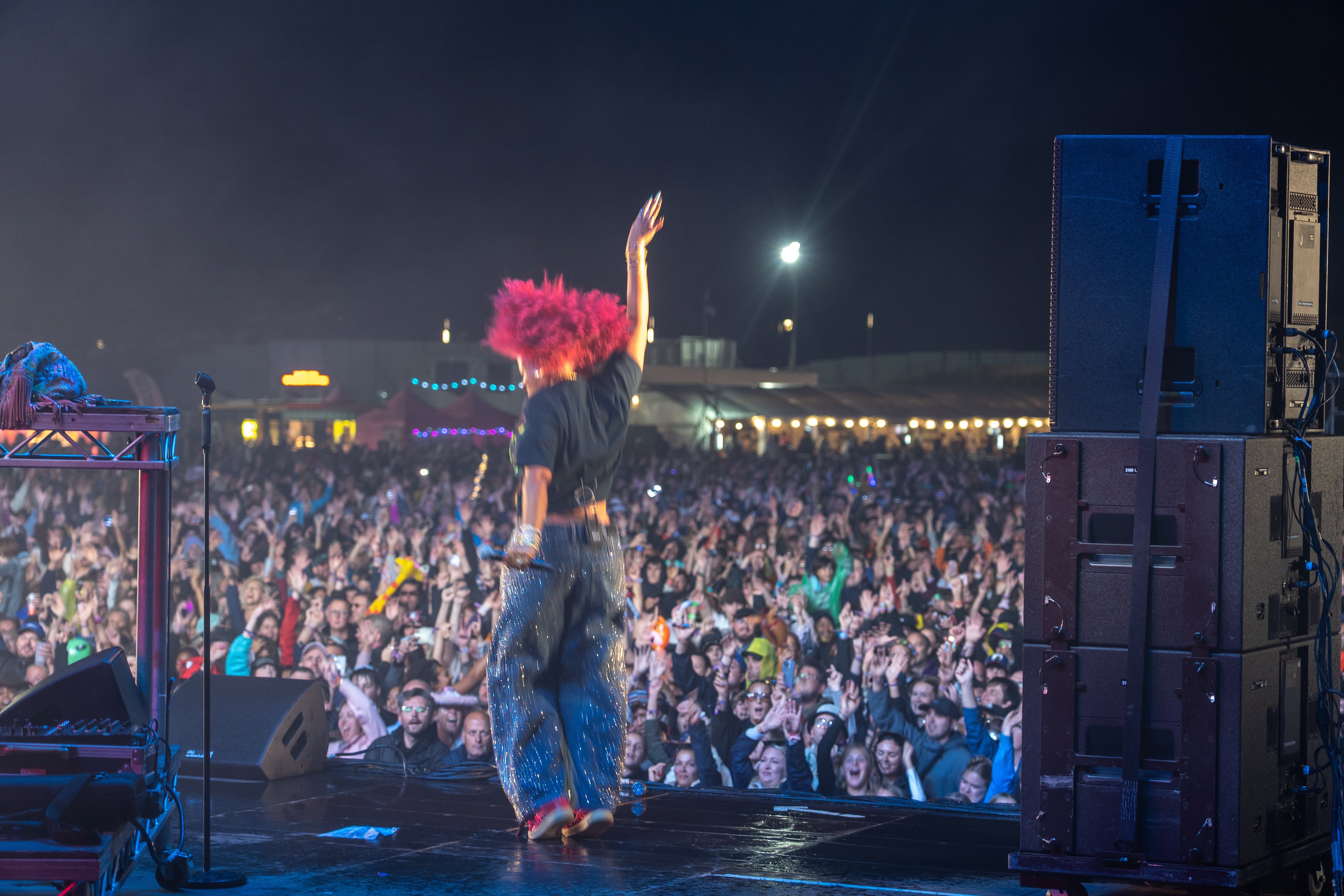 Kelis performed to a huge crowd at the Castle Stage
