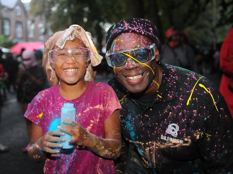 Mikey and Kira Foster embracing the paint!