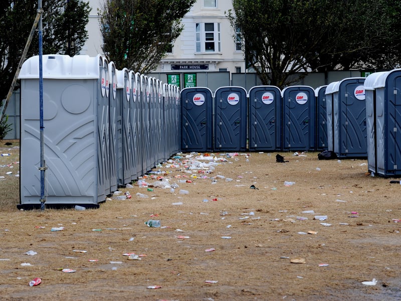 The clean up of Southsea Common begins. 