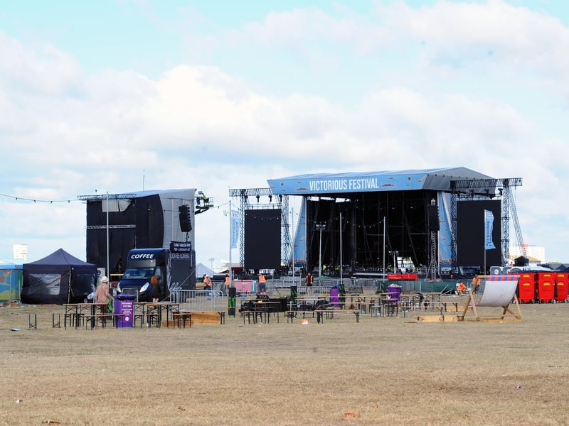 The dismantling of Victorious Festival.