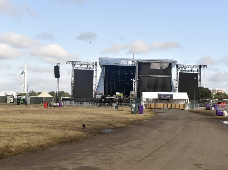 The Common Stage the morning after thousands of fans jumped and danced to Kasabian.
