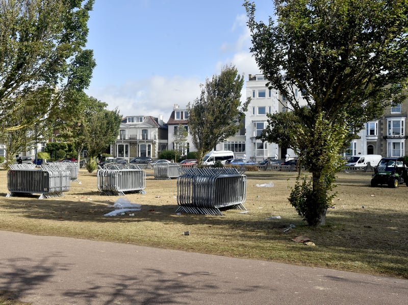 The clean up is underway on Southsea Common
