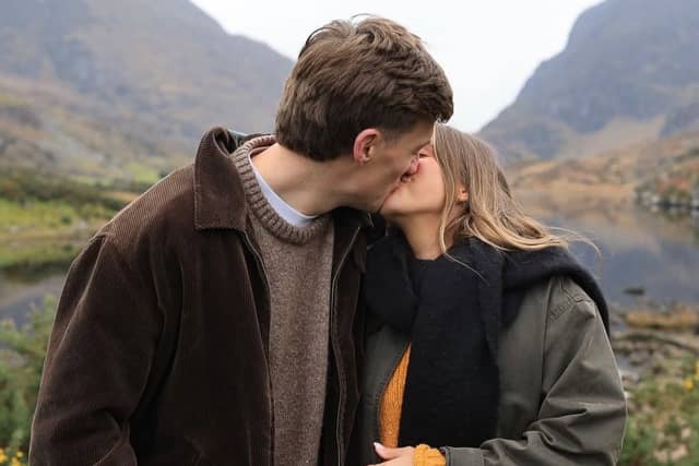 Saoirse Joyce and Niall Daly after their engagement
