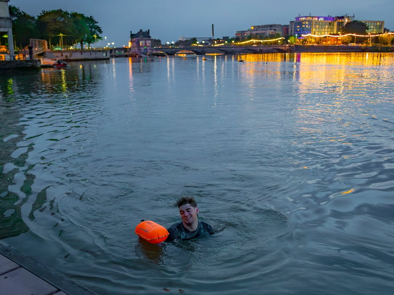 19-year-old Conor Lanigan approaches the pier in Limerick City on Friday, August 28.