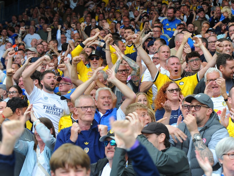Leeds United v Brentford Premier League sun 30-08-2026 pic Steve RidingLeeds fans celebrate Leeds goal
