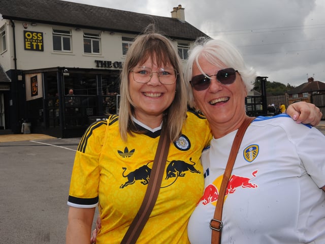 Leeds United v Brentford Premier League sun 30-08-2026 pic Steve RidingAnne  Britt Breivik and Kirsti Gjernes of Norway 
