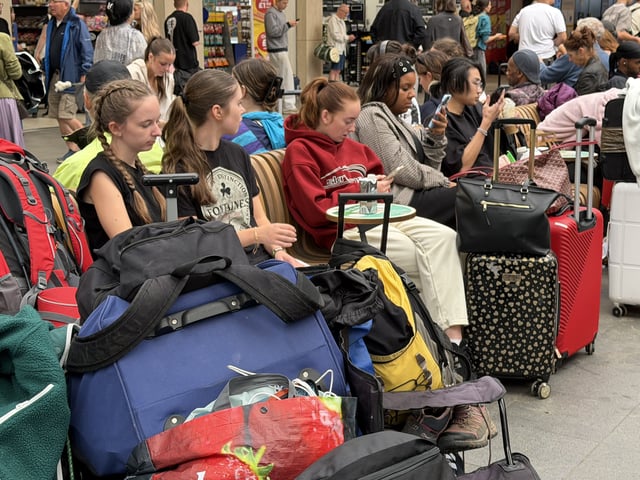 Campers made their way home from Bramham Park on Monday afternoon