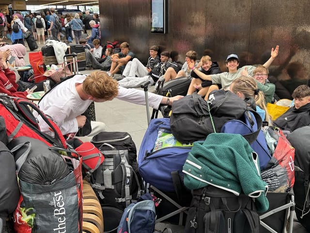 Fans have travelled to the festival from across the country, and some now face long journeys home 