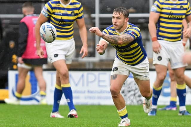 Sam Powell in action for Warrington Wolves