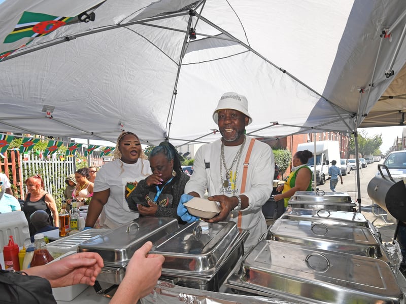 Food stalls at the carnival.