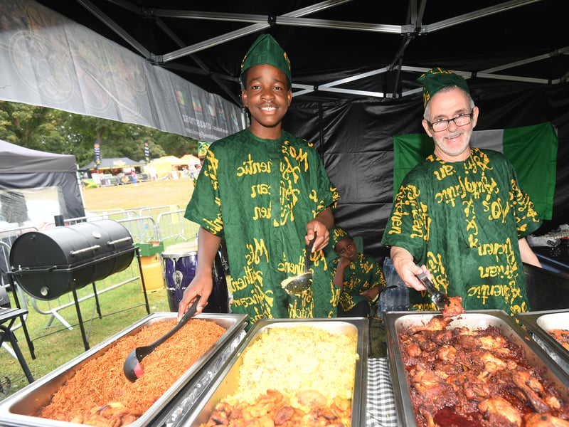 Food stalls in Potternewton Park.