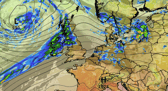 Map showing weather for the week for Ireland