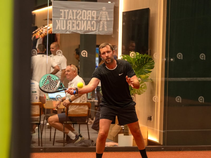 Mark Kinglsey, 57, hosting a fun day at Performance Padel Preston in aid of prostate cancer