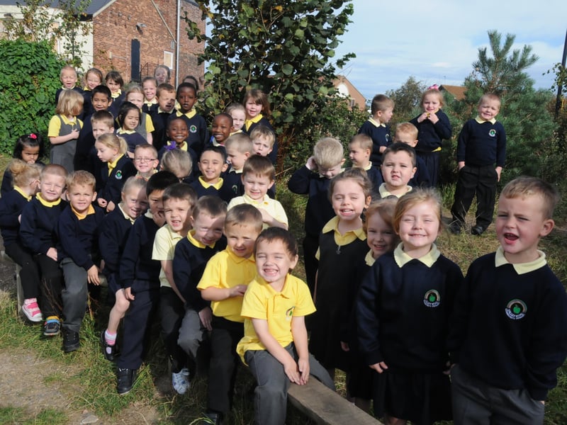 Valley Road Primary School, Sunderland, gave a warm welcome to these new starters in a wonderful scene from 2011.