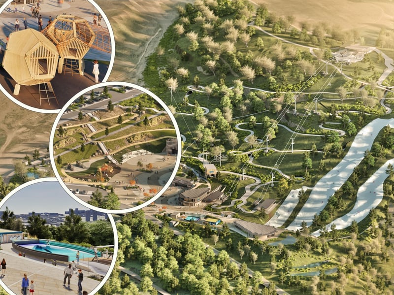 Here's a closer look at the artist impression image released by Skyline Enterprises of their plans for Parkwood Springs which reveal some of the features they hope to build.