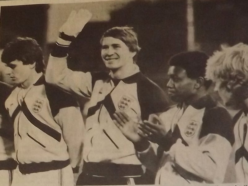 Alan Knight making his debut Under 21 appearance at Fratton Park on March 29,1983