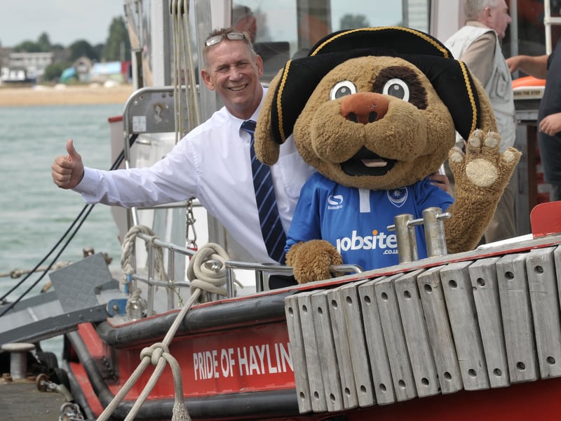 Hayling Ferry service re-launch in 2016 was supported by Alan Knight and Pompey mascot 'Nelson' 
Picture Mic Young