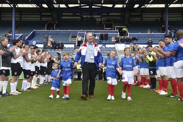 A charity match held between Pompey Legends v Alan Knight Celebrity XI at Fratton Park, Portsmouth, on bank holiday Monday, May 5, 2025.
Picture: Sarah Standing (050525-2704)