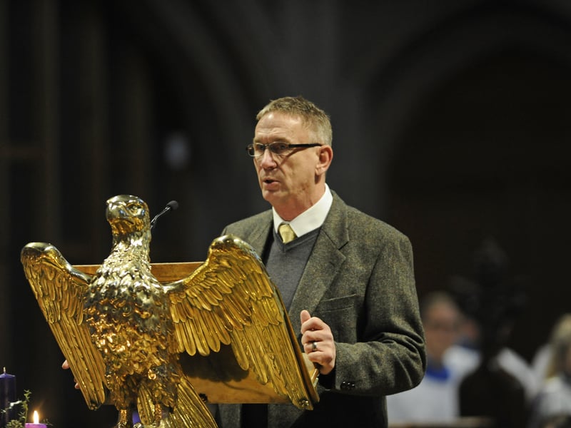 Alan Knight at The Newss annual Christingle service in 2018, attended by schools from throughout the city, at St Marys Church in Fratton.
Picture Ian Hargreaves  (181209-1_chistingle)