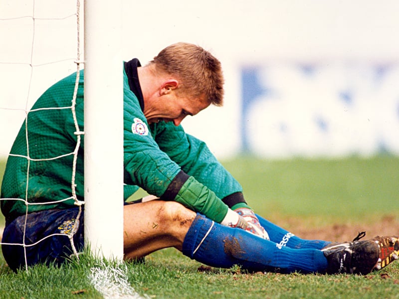 Alan Knight during in a match with Stoke in April 1996