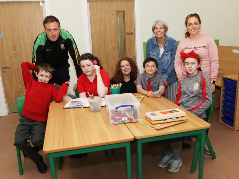 Matthew Hirrell, Kevin Treacy, Maisie Murphy, teacher Claire Sillery, Elliott Burns, Diane Rahim, Emily Donaghue and Bredgeen Murphy