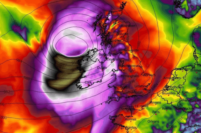 A previous storm heading for Ireland
