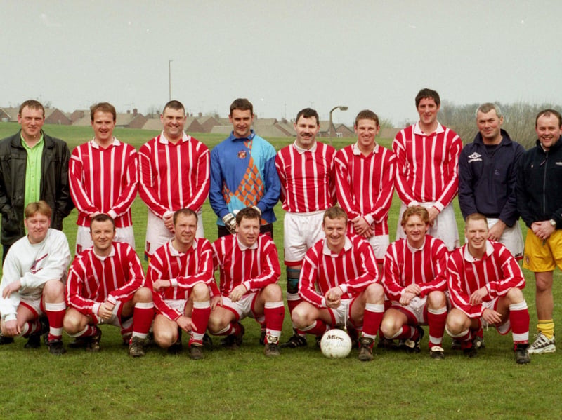 The pub's football team lined up for this happy squad picture in May 1998. Perhaps you can spot someone you know.