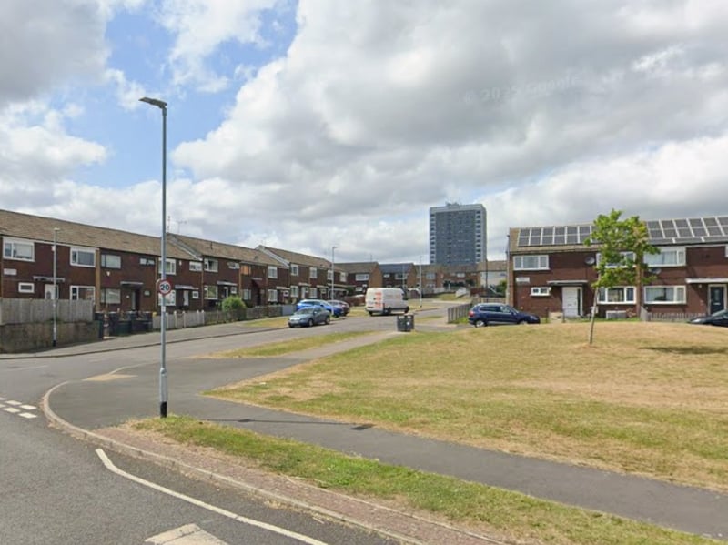 Whinmoor reported 92 burglaries between July 2025 and June 2026.