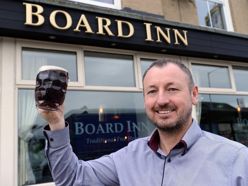 Manager David Martin raised a toast as the new look Board Inn was pictured nine years ago.