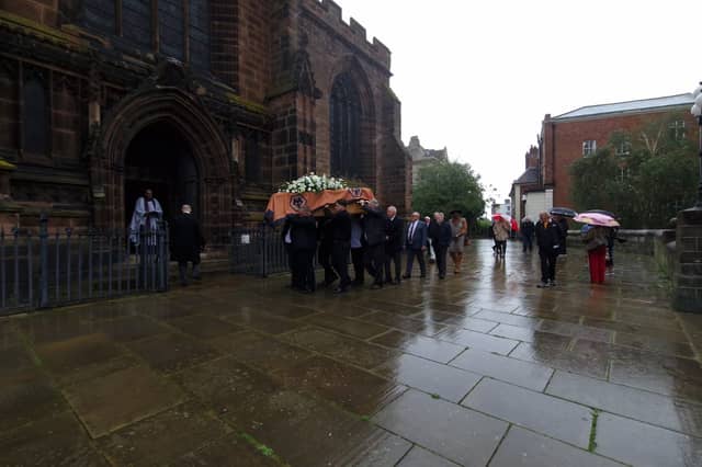 Phil Parkes's funeral in Wolverhampton