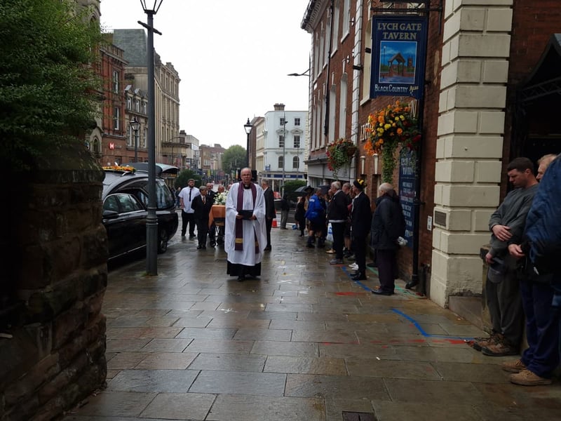 Phil Parkes's funeral in Wolverhampton