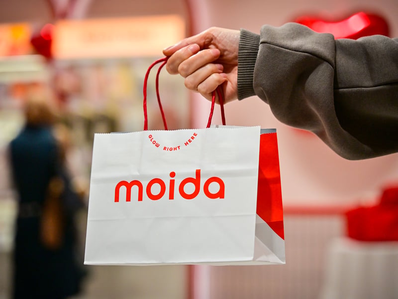 Goodie bags worth £100 were given away to the first 100 customers to spend £20 or more