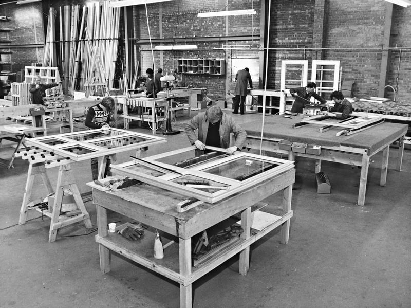 Workers at Alusuisse’s aluminium products factory in West Bromwich are pictured making windows by hand in August 1981. The 20,000 sq ft works and sales centre was being reorganised as part of an expansion, supplying window, door and patio frames to the home improvement market. Do you remember Alusuisse or working at the factory? Did you or someone in your family make windows or other aluminium products in West Bromwich?