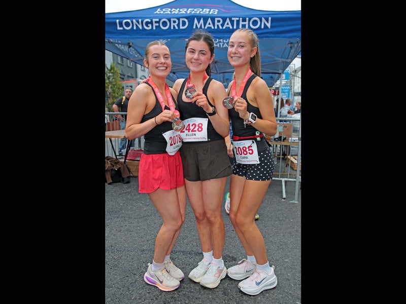 Raising €5000 for the Irish Cancer Society: Alannah Brown, Ellen Mulligan, and Ciara Crossan
