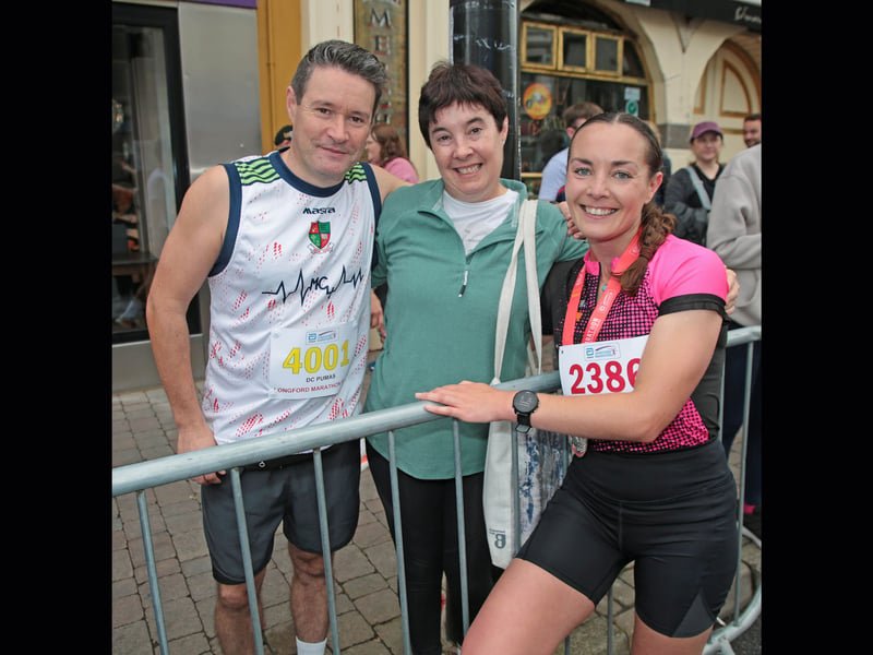 Kevin, Marie and Nikita Cassidy (2nd Women Half Marathon)
