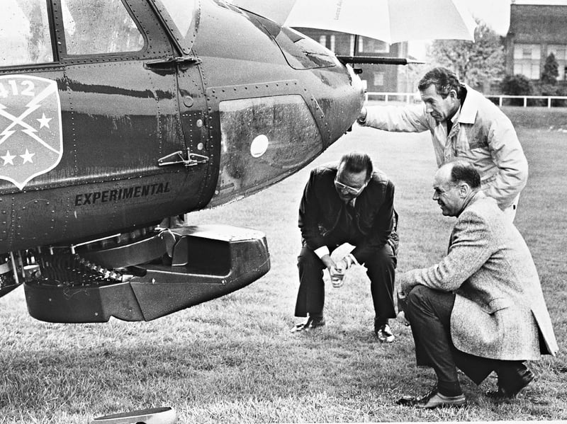 US military chiefs visited the giant Lucas Aerospace factory in Wolverhampton in October 1987 to inspect high-tech equipment that could lead to major export orders. Lucas, which employed around 1,500 people in the city, was already in line to supply vital wing components for the new V-22 Osprey aircraft, in a deal worth around £30 million. The visitors also watched a Lucas-designed gun turret in action, with Colonel Harry Blot pictured examining it as Cecil Billing explains a point to him and Bell Helicopters executive vice-president Clyde Skeen looks on. Do you remember working at Lucas Aerospace or visiting the Fordhouses factory? Did you know anyone among the 1,500 people employed there?